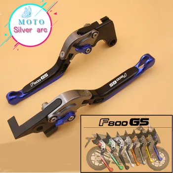 

For BMW F800GS F800 GS 2008-2014 2015 2016 Motobike LOGO Blue Black Motorcycle Adjustable Folding Extendable Brake Clutch Lever
