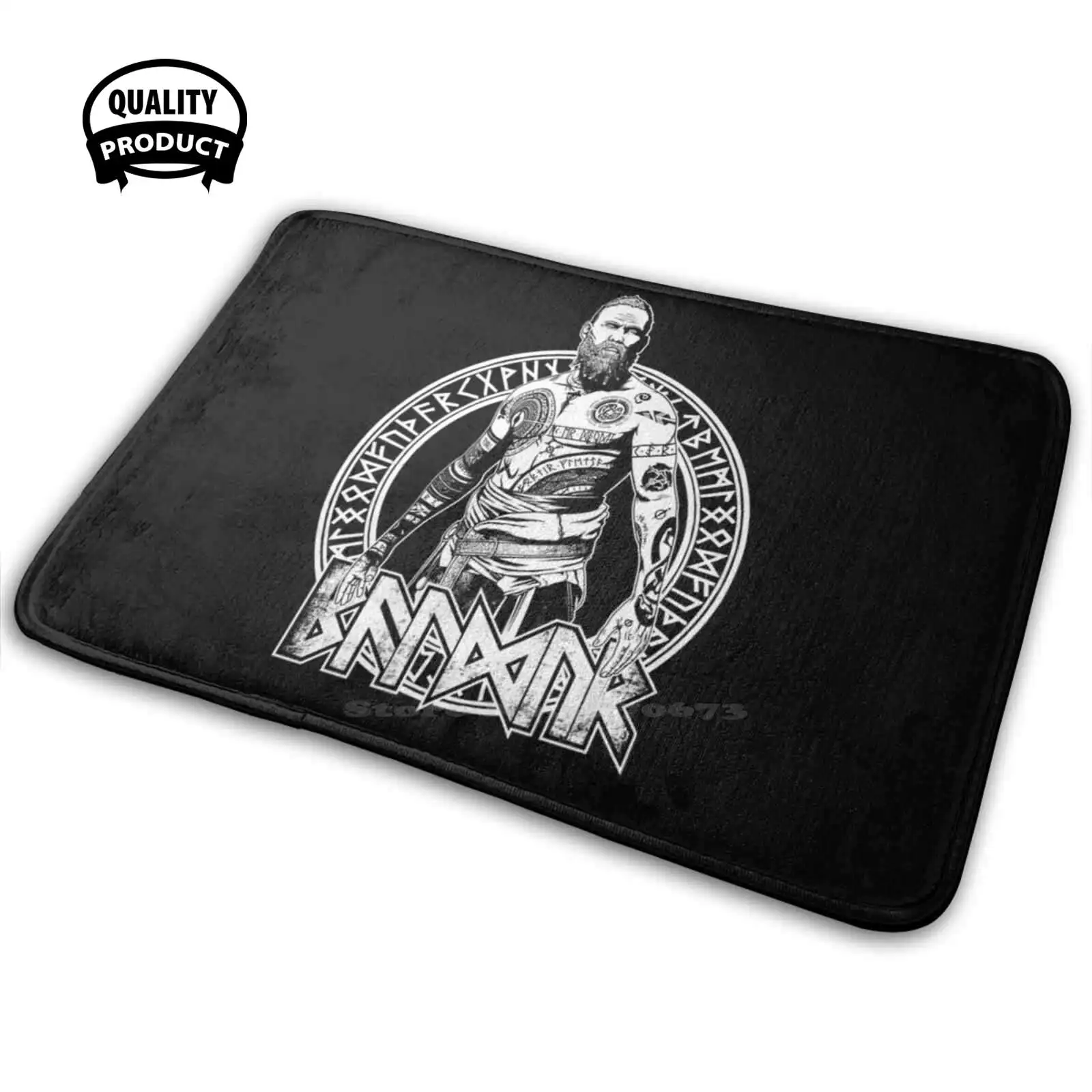 Baldr The Outfits B / W 3D Soft Tappetino Antiscivolo Tappeto Tappeto Cuscino God Of War God Of War Ps4 Gioco Nordic Rune Mito Mitologia