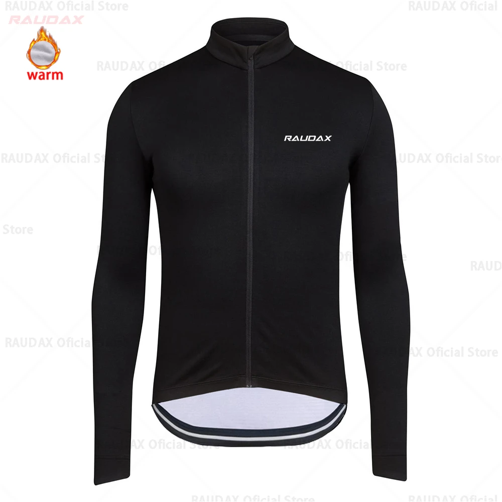 jersey only Однотонная зимняя одежда для велоспорта, высокое качество, комплект из Джерси, Мужская Униформа с длинным рукавом, Теплая Флисовая одежда, теплые штаны - Цвет: jersey only