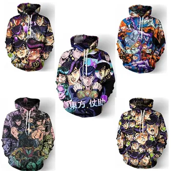 

cosplay Japanese Manga JOJO 3D Hoodies Men/Women Anime JOJO's Bizarre Adventure Hoodie Sweatshirt Jacket Coat costume tops