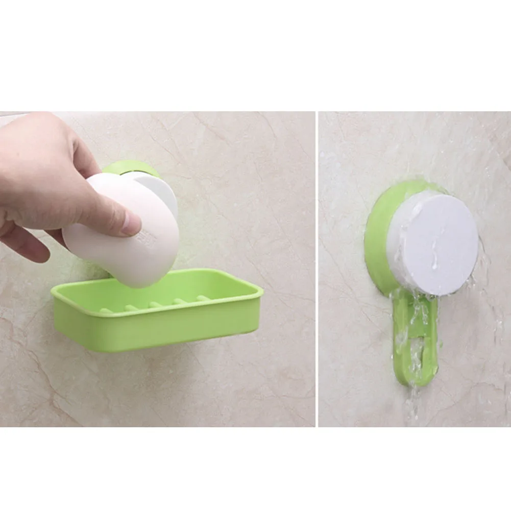 Держатель Saop пластиковый портативный для ванной комнаты мощная присоска мыла