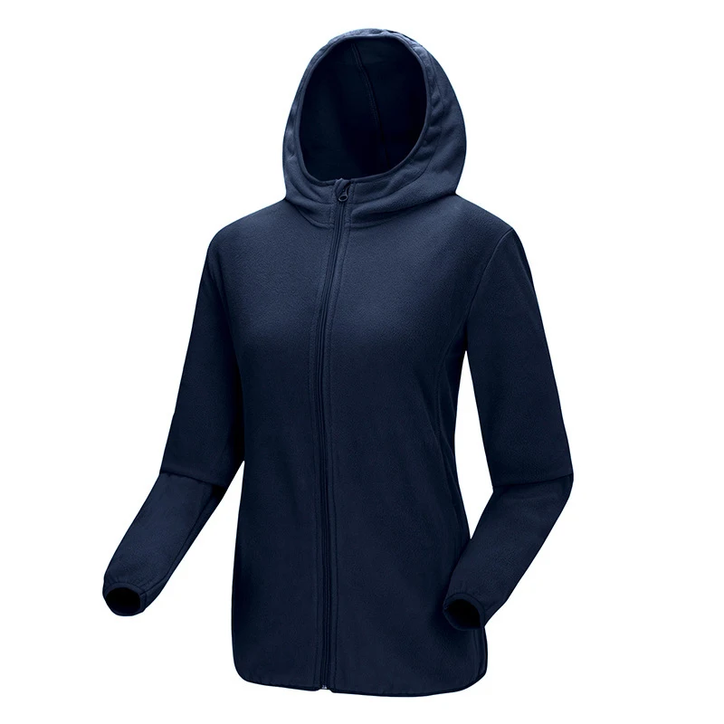 Women Navy Blue JACKSANQI; сезон зима-весна; Новая Для мужчин Для женщин теплая флисовая куртка с капюшоном Спорт на открытом воздухе Пеший Туризм Лыжный Спорт Отдых на природе мужской женский пальто RA288 - Цвет: Women Navy Blue