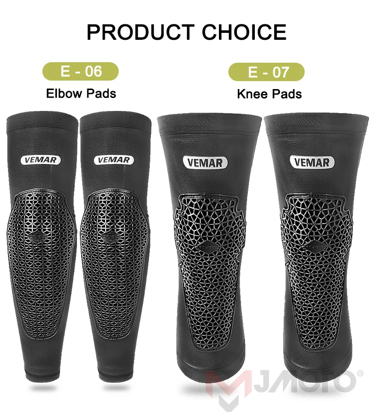 VEMAR Summer Motorcycle Knee Pads Mtb Cycling Knee Protection Mountain Bike Elbow Protector BMX DH ATV Motocross Elbow Pads mens motorcycle glasses