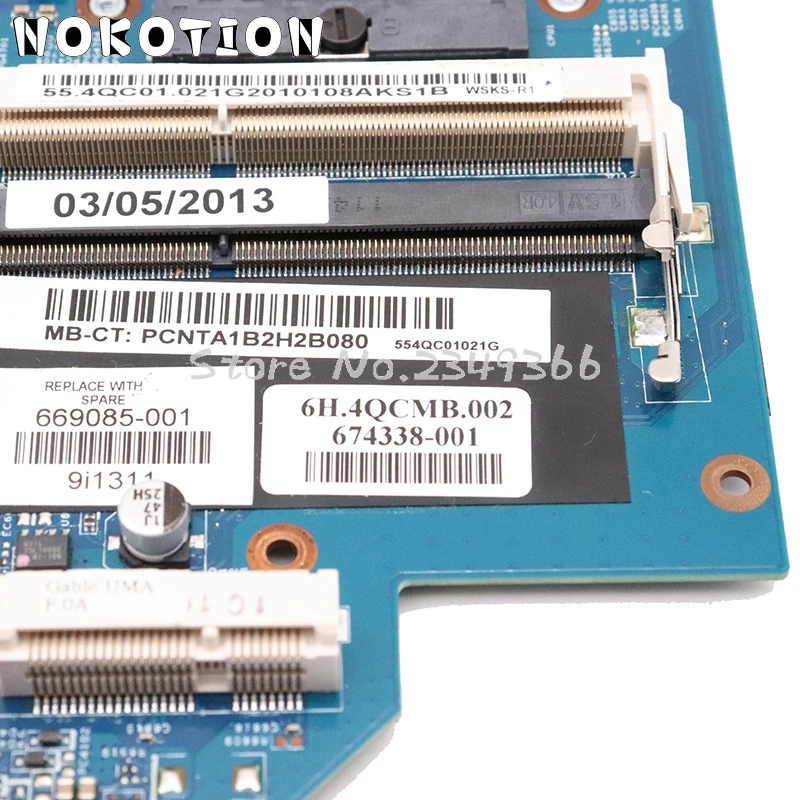 NOKOTION для hp павильон DM4 DM4-3000 Материнская плата ноутбука 48.4qc05011 669085-001 основная плата HM67 UMA DDR3 полный тест