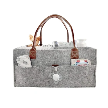 

Portable Foldable Felt Diaper Storage Bag Multifunction Kids Clothes Handbag For Baby Diaper Organizer Mom Nappy Bags