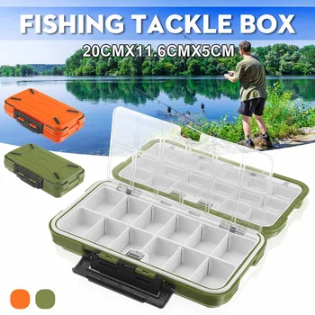 

Dual-Layer Fishing Tools Box ABS Waterproof Fishing Tackle Box Fish Bait Lure Hooks Storage Case Organizer Container