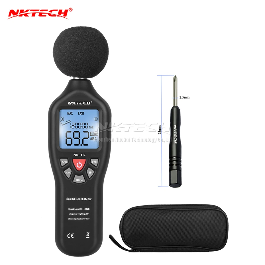 Цифровой шумомер NKTECH с ЖК дисплеем USB 30 31 5 дБ| |