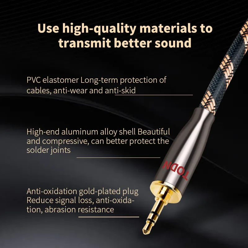Occ Aux Cabo Jack 3.5 mm Cabo de Áudio Alto-falante para Iphone Computador Alto-falante de Carro para Ipad Huawei Xiaomi Todn6n - Image 3