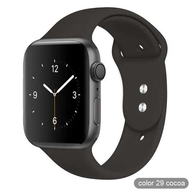 29 Cocoa Спортивный ремешок ProBefit weiche Silikon для Apple, Uhr, 4, 3, 2, 1, 38 мм, 42 мм, Gummi, нарукавная повязка, für Iwatch, серия 4, 40 мм, 44 мм - Цвет ремешка: 29 Cocoa