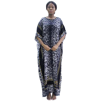 

2020 Dashiki Fashion Design African Dresses For Women Leopard Pattern Print African Plus Size Loose