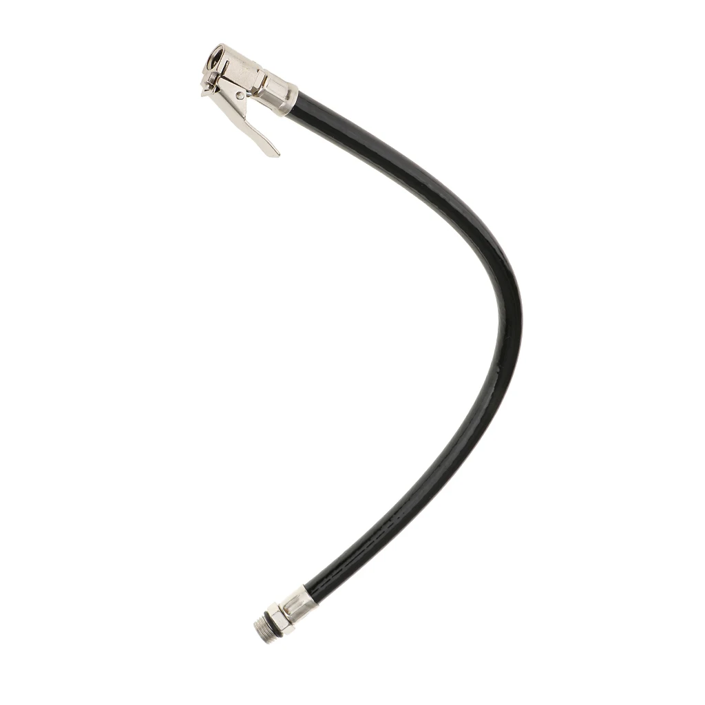 37mm Motorcycle Car Tyre Air Pump Inflator 1/4' Rubber Air Pipe Hose & Zinc Valve 8mm Inlet Diameter