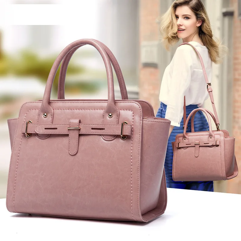 

Bag WOMEN'S Handbag 2019 New Style Europe And America WOMEN'S Leather Bags Import Oil Wax Leather Versatile Shoulder Bag