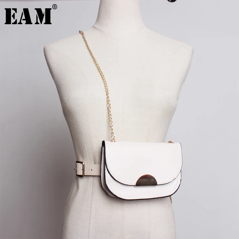 

[EAM] Women Long Chain Mini-bag Square Buckle New Pu Leather Belt Personality Accessories Fashion Spring Autumn 2020 JZ672