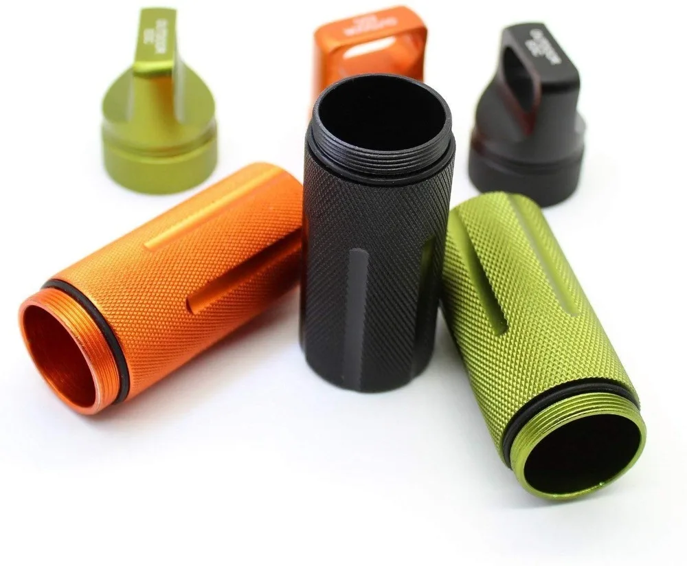 Outdoor CNC Waterproof Emergency First Aid Kits Safety Survival Pill Bottle Aluminium Camping EDC Tank Box for Cigarettes case (11)