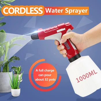 

4.2V Adjustable Nozzle High Pressure Electric Sprayer Ergonomic 2000mAh Large-capacity Battery W/ LED Lights USB Charging Cable