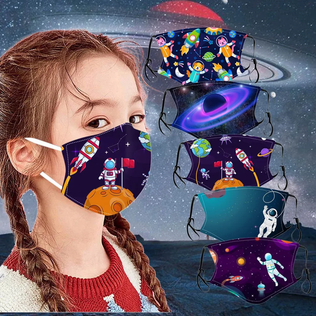 Космическая планета и астронавт печатных моющиеся удобный защита от солнечных