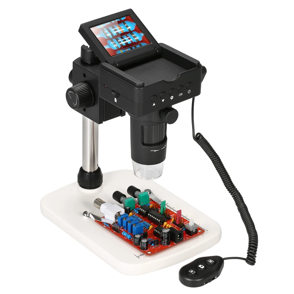 

10X-220X Digital Microscope 2.4" LCD 1080P Full HDMI HDMI/AV/USB Output 3.0MP LED Magnifier with Adjustable Stand