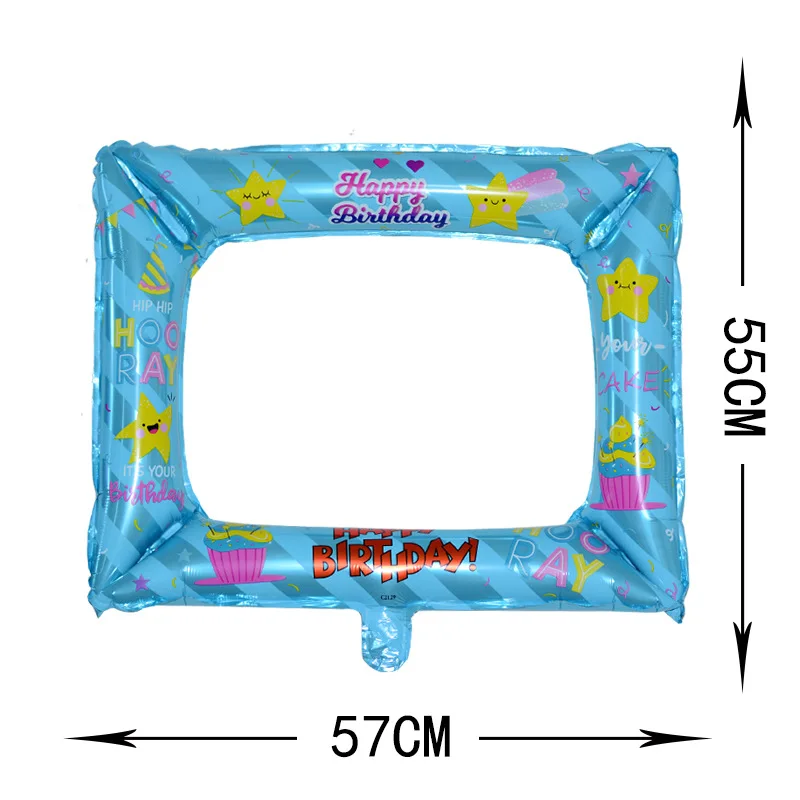 1 шт. фоторамка из алюминиевой пленки воздушный шар на день рождения реквизит для