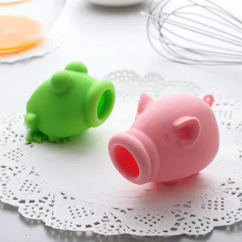 

Automatic Filter Silicone Sifting Gadget Egg White Separator Baking Accessories 1Pcs Cute Cartoon Silicone Portable