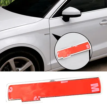 

10pcs Car Side Fender Sticker Decal for Audi Sline A6 C6 A1 A3 A4 B8 A5 A7 A8 A4L A6L Q2 Q3 Q5 Q7 TT S line Logo Sticker Chrome