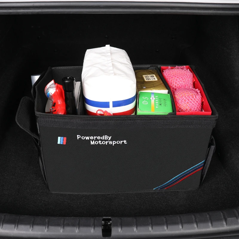 Multifunction Oxford Cloth Foldable Trunk Storage Box Car Organizer Bag with Lid Large Capacity for BMW Car Accessories