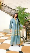 

Ethnic Embroidery Abaya Dress for Women Moroccan Kaftan Dubai Turkey Arabic Hooded Jalabiya Islamic Djellaba Eid Muslim Clothes