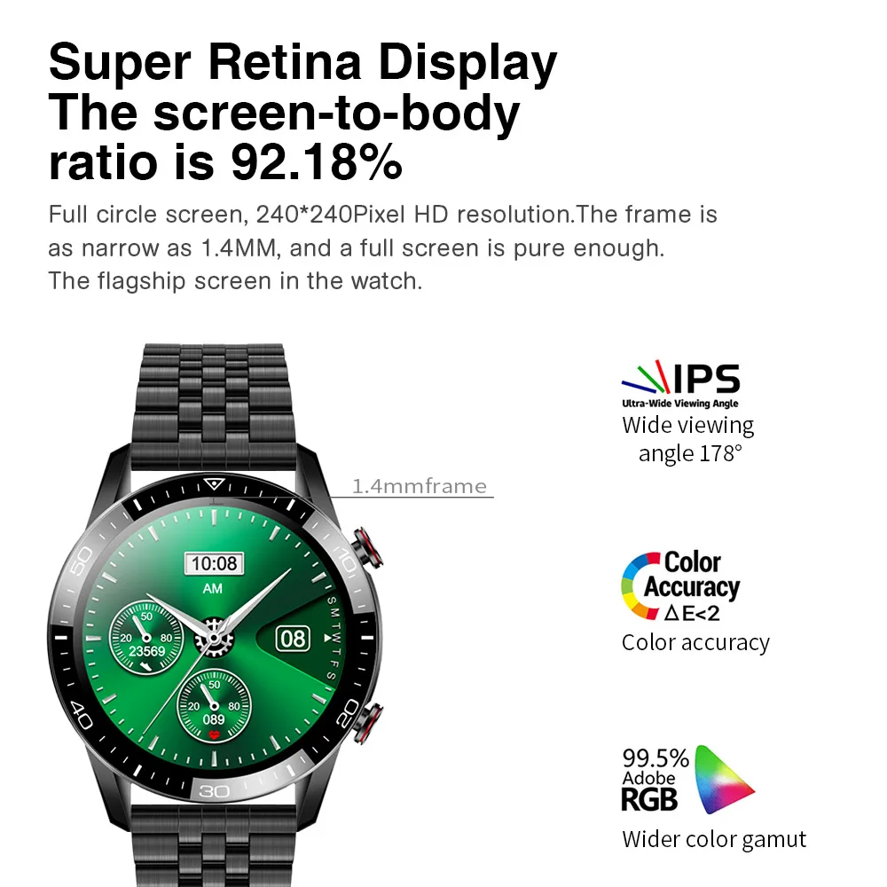 TK2-8 Smart Watch For Men Bluetooth Call IP68 Waterproof Blood Pressure Heart Rate Monitor New SmartWatch Sports Fitness Tracker