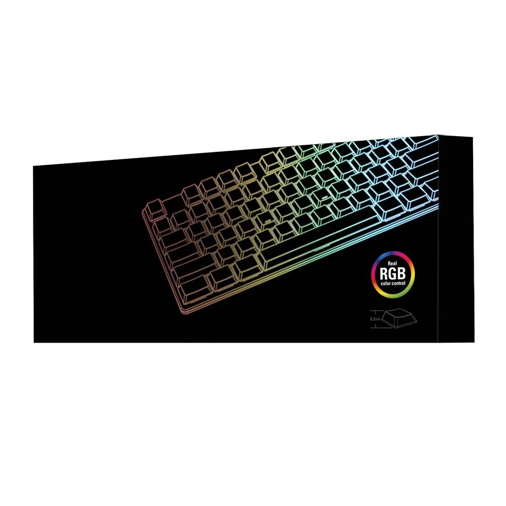 Клавиатура Sharkoon PureWriter TKL RGB Red механическая, Kailh Red, проводная, подсветка RGB, USB, цвет: черный