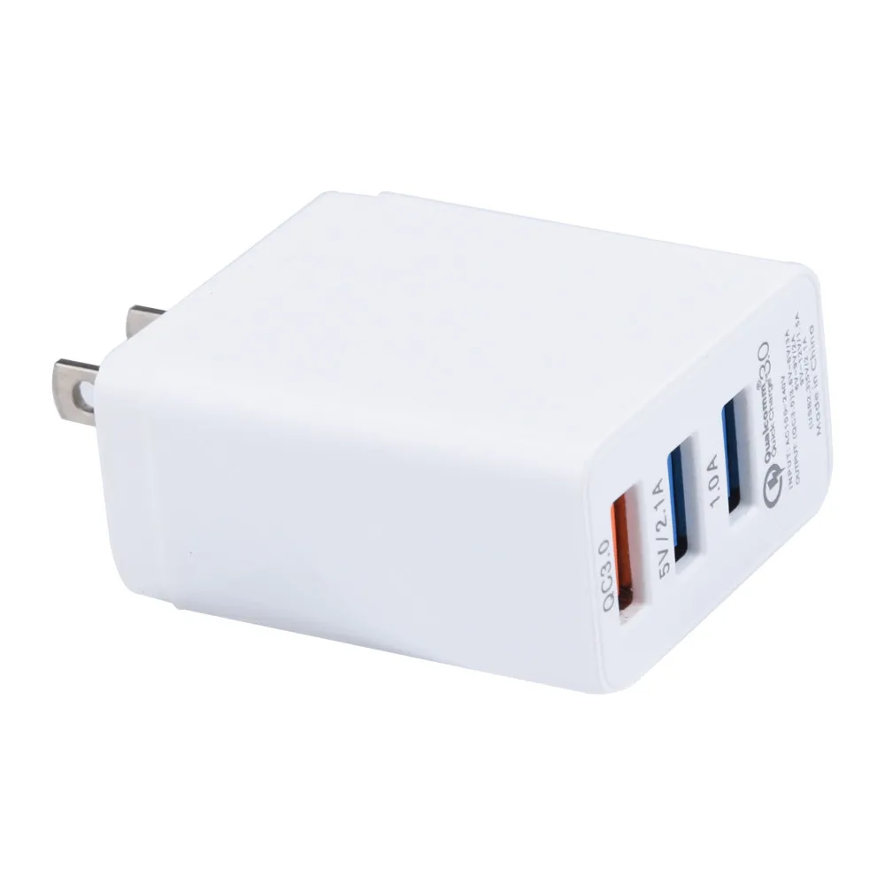 Ouhaobin USB зарядное устройство QC3.0 2.1A USB 3 порта зарядное устройство для путешествий зарядное устройство для iPhone для Samung США штекер преобразователь на стену