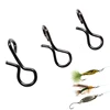 100PCS High Carbon Steel Fly Fishing Snap Quick Change for Hook & Lures Fishing Accessories Black Color S M L ► Photo 1/6