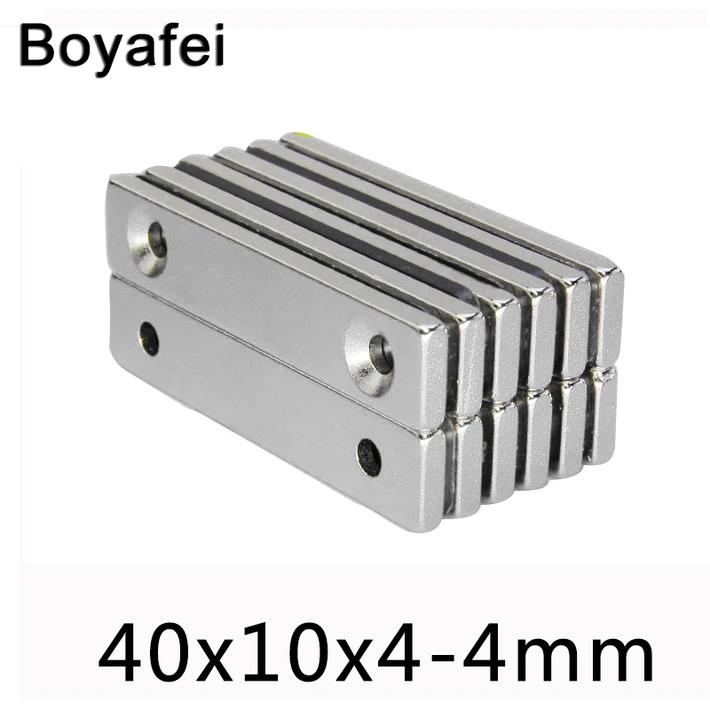 20/50/80 шт. N35 супер 40x10x4 4mm сильный блок магнитный 40*10*4 отверстие 4 мм редкоземельный