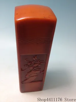 

China shoushan stone old Hand carved seal Shoushan stone crafts Collection #1254