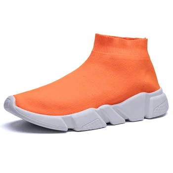 

BALENC Big Size 46 Couple Shoes Men Brand Sock Shoes Man Stretch Slip On Sneakers Running Masculino Adulto Unisex Socks Krasovki