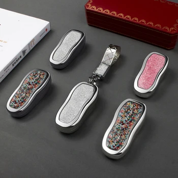 

Car Remote Key Case Fob Covers Set For Porsche/Spyder/Carrera Panamera Macan Cayenne 911 970 997 981 991 92A 2012-2014 2017
