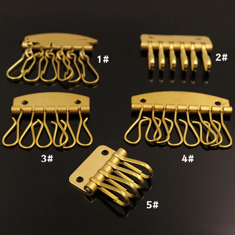Meetee 2 шт., латунный брелок с заклепками, подвесная Пряжка, сделай сам вручную для кожи, сумки для рукоделия, кошелек, застежка-крючок, фурнитура, запчасти, аксессуары