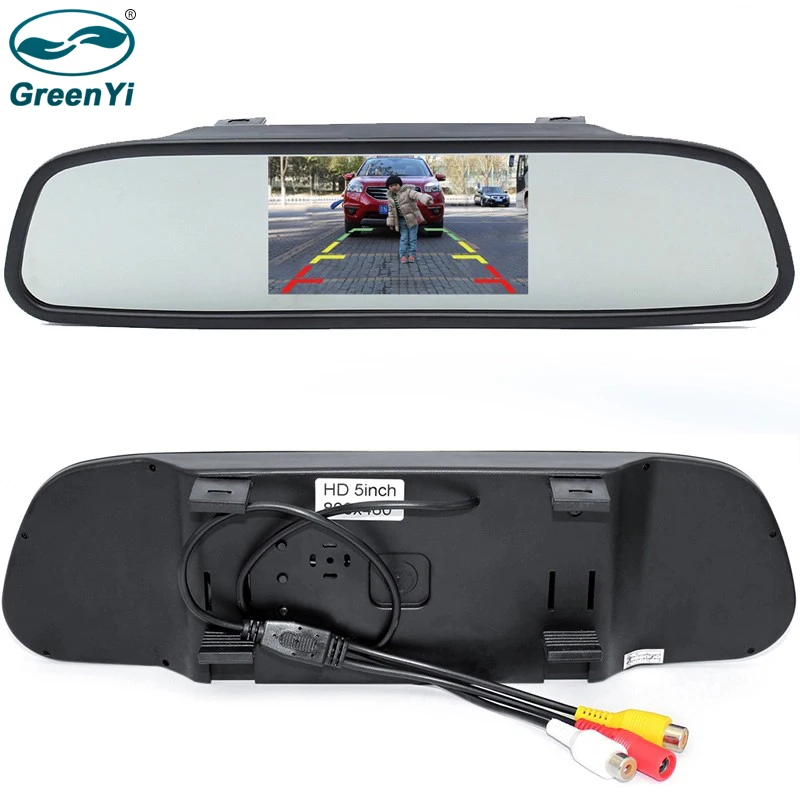 Парктроник GreenYi HD 800*480 5 &quotTFT LCD автомобильное парковочное зеркало заднего вида 2
