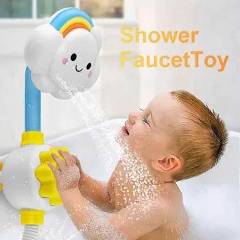 

Cute Spray Water Funny Game Cloud Rainbow Children Gift Swimming Bathing Pool Shower Faucet Toy Baby Dabbling Easy Install