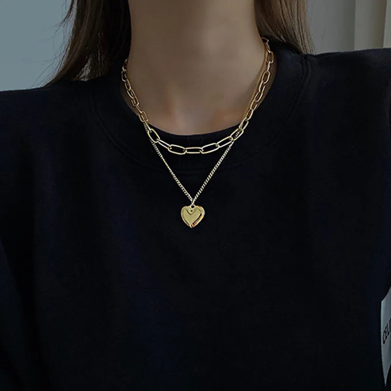 Fashion Asymmetric Lock Necklace for Women Twist Gold Silver Color Chunky Thick Lock Choker Chain Necklaces Party Jewelry