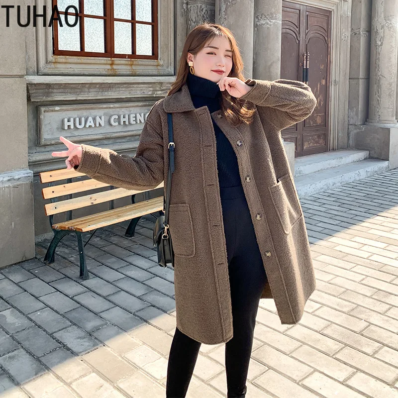 

Teddy Jacket Winter Hooded Fleece Coats Female Casual Outerwear Loose Long Soft Furry Coat Warm Oversized Women Top T2232