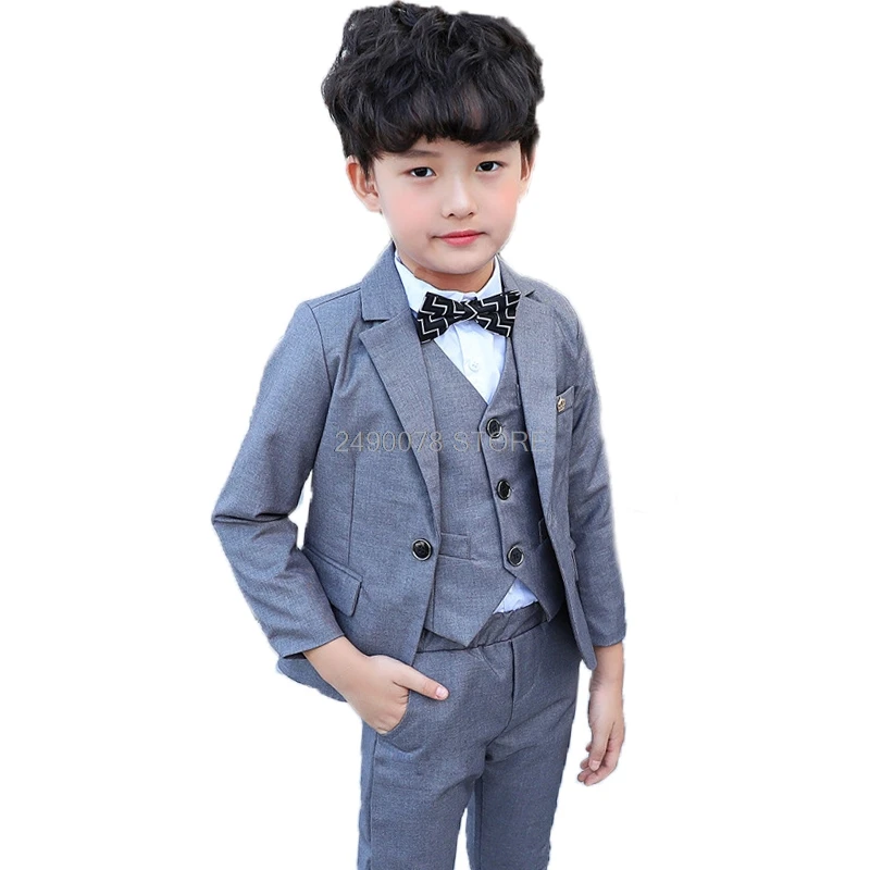 

Пиджак, жилет, брюки, галстук-бабочка, для мальчиков 2-12 лет, 2020