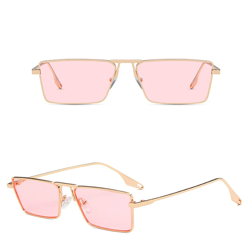Lunettes de soleil carrées vintage avec verres vert olive_voghion.com