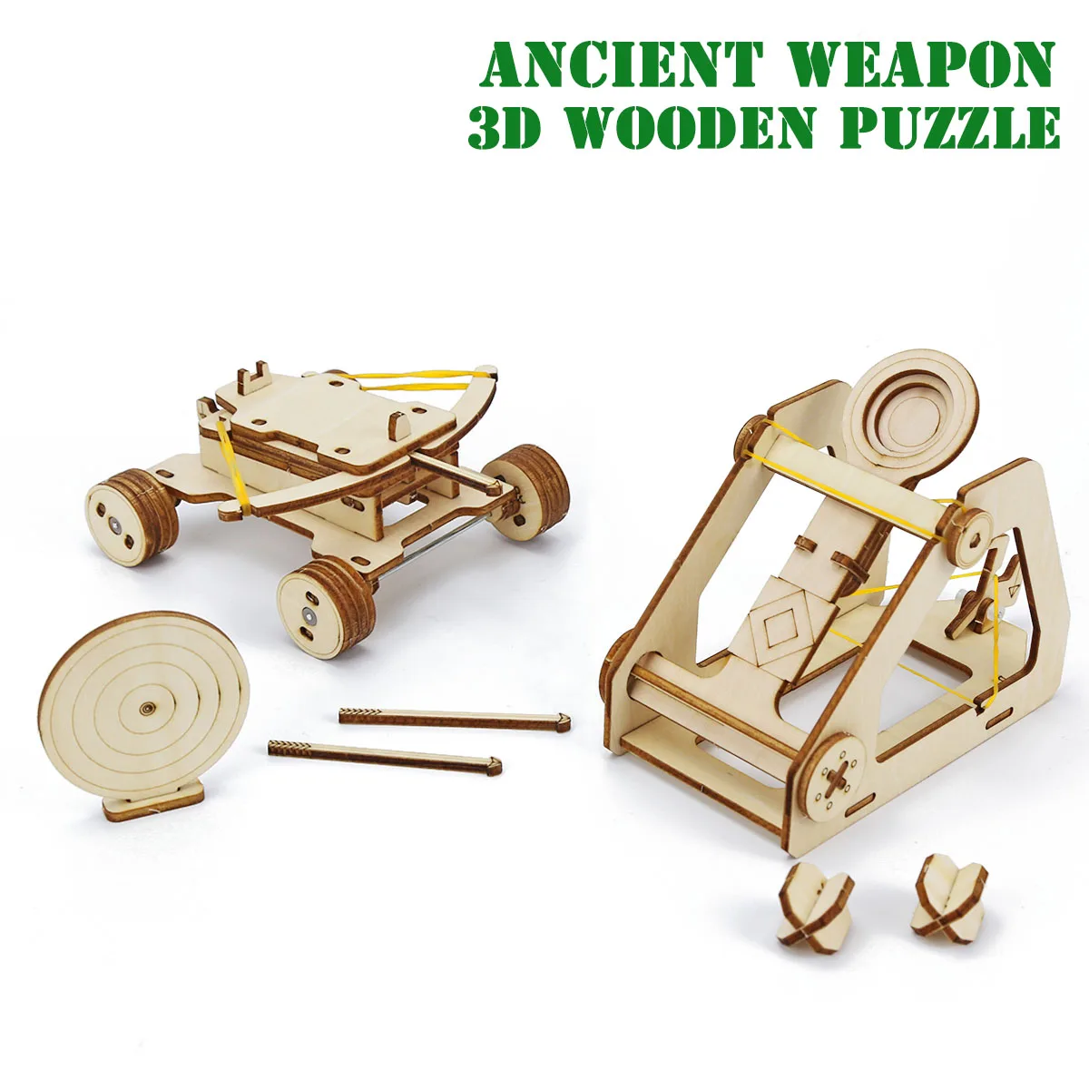 Catapulta De Madeira Trebuchet E Ballista Toy Kit Modelo Mecânico Puzzle Game Building Assembly Aprendizagem Laser Corte Para Kid