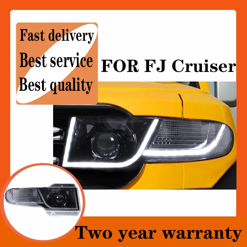 

For Toyota Fj Cruiser Headlights 2007-2020 Land Cruiser LED Headlight LED DRL Bi Xenon Lens High Low Beam Parking