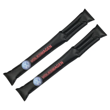 

2pcs Car Seat Cushion Crevice Gap Stopper PU Leather Leakproof Protector car seat cover pad For volkswagen polo golf 3 4 5 6 7