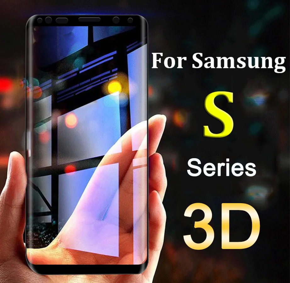 

Protective Glass For Samsung S9 S8 Plus S7 S6 Edge Tempered Glas Screen Protector 3D Case On Galaxy 8s 9s 7s S 9 8 7 6 edge film
