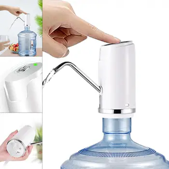 

Touch-tone Rechargeable Wireless Electric Dispenser Water Pump with USB Cable/304 Stainless Steel Tube for 4.5L-18.9L Barrelled