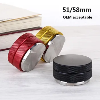 

51/58mm Coffee Espresso Tamper Stainless Steel Three Angled Slopes Base Thread Distribution accessories