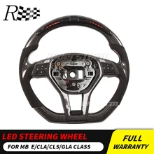 Светодиодный руль совместимый для Mercedes Benz X156 X204 C117, X117 W218 R231 GLA AMG светодиодный дисплей углеродный руль