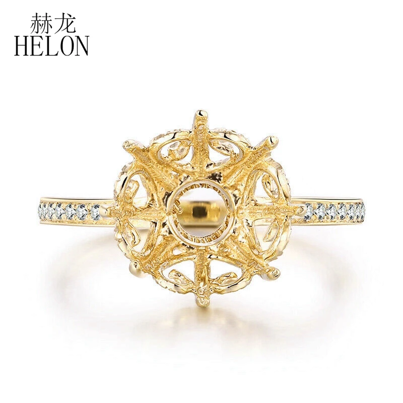 HELON 10 11 мм круглая однотонная 14k желтая Золотая Женская бижутерия обручальное