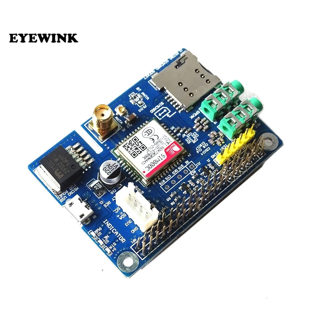 SIM800C GSM GPRS модуль четырехдиапазонная макетная плата с SMA антенной слот Micro SIM для